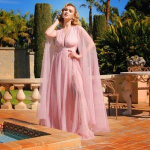 Gothic Glamour - Bombshell Plunge Maxi Gown